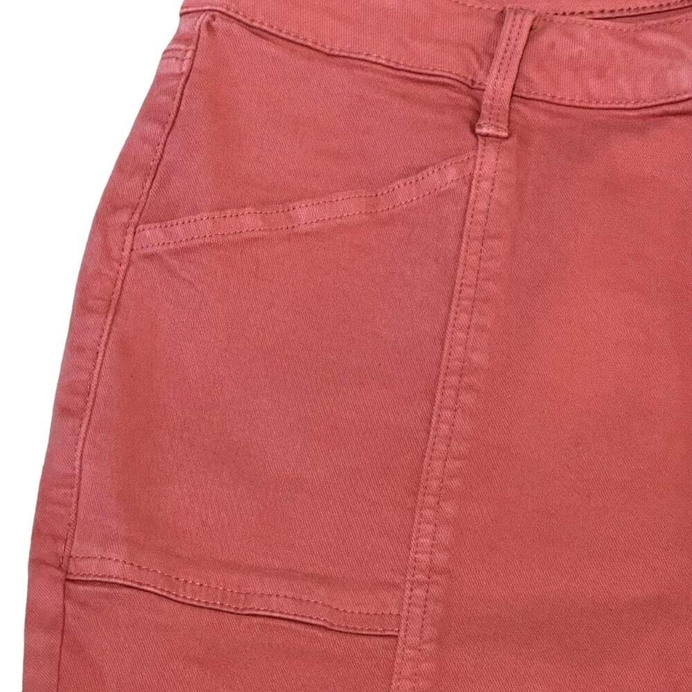 PISTOLA Patch Pocket Button Fly Utility Pants Cropped Red Rock Terracotta NWT 33 - Picture 3 of 6